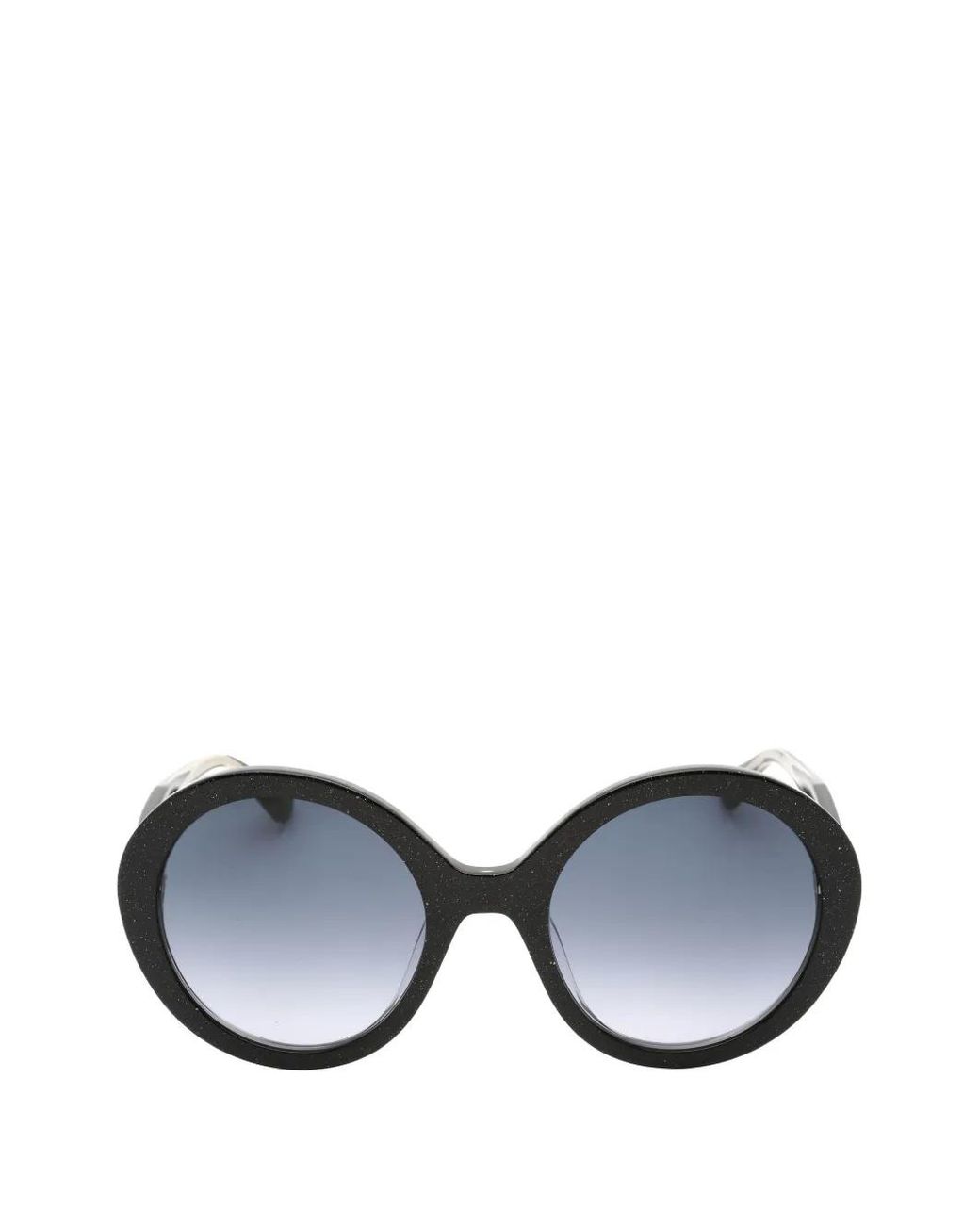 Kate Spade Black Glitter-Effect Round-Frame Sunglasses