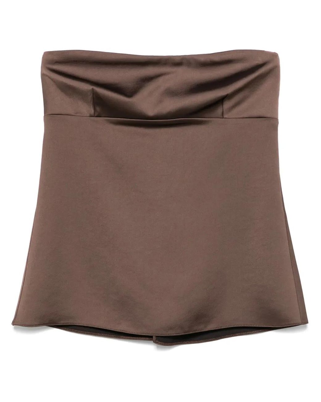 Patrizia Pepe Brown Satined Blouse