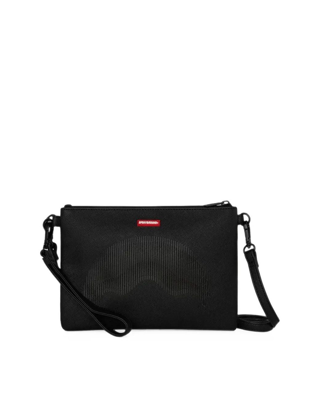 Sprayground Black Disappearing Shark Clutch Bag