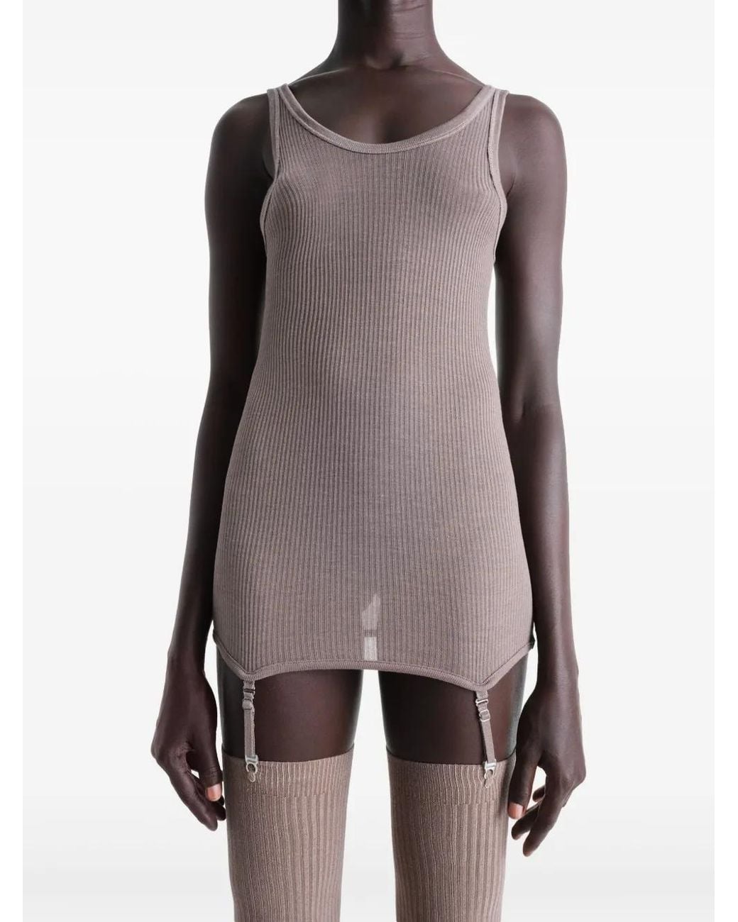 Lemaire Purple Seamless Wool Tank Top