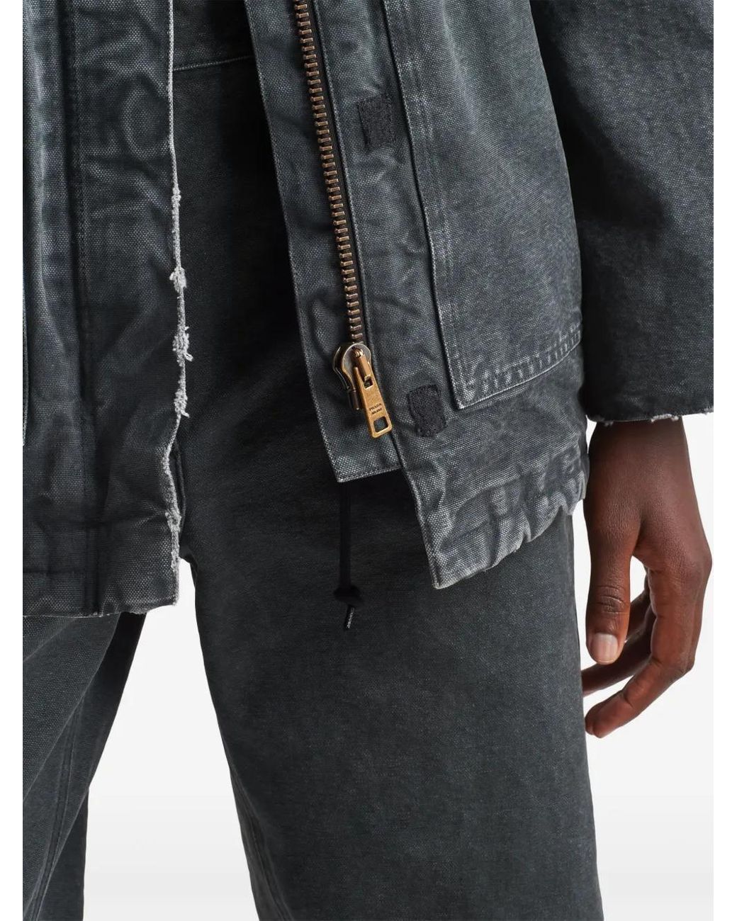Prada Black Jacke Mit Deiecks-Logo