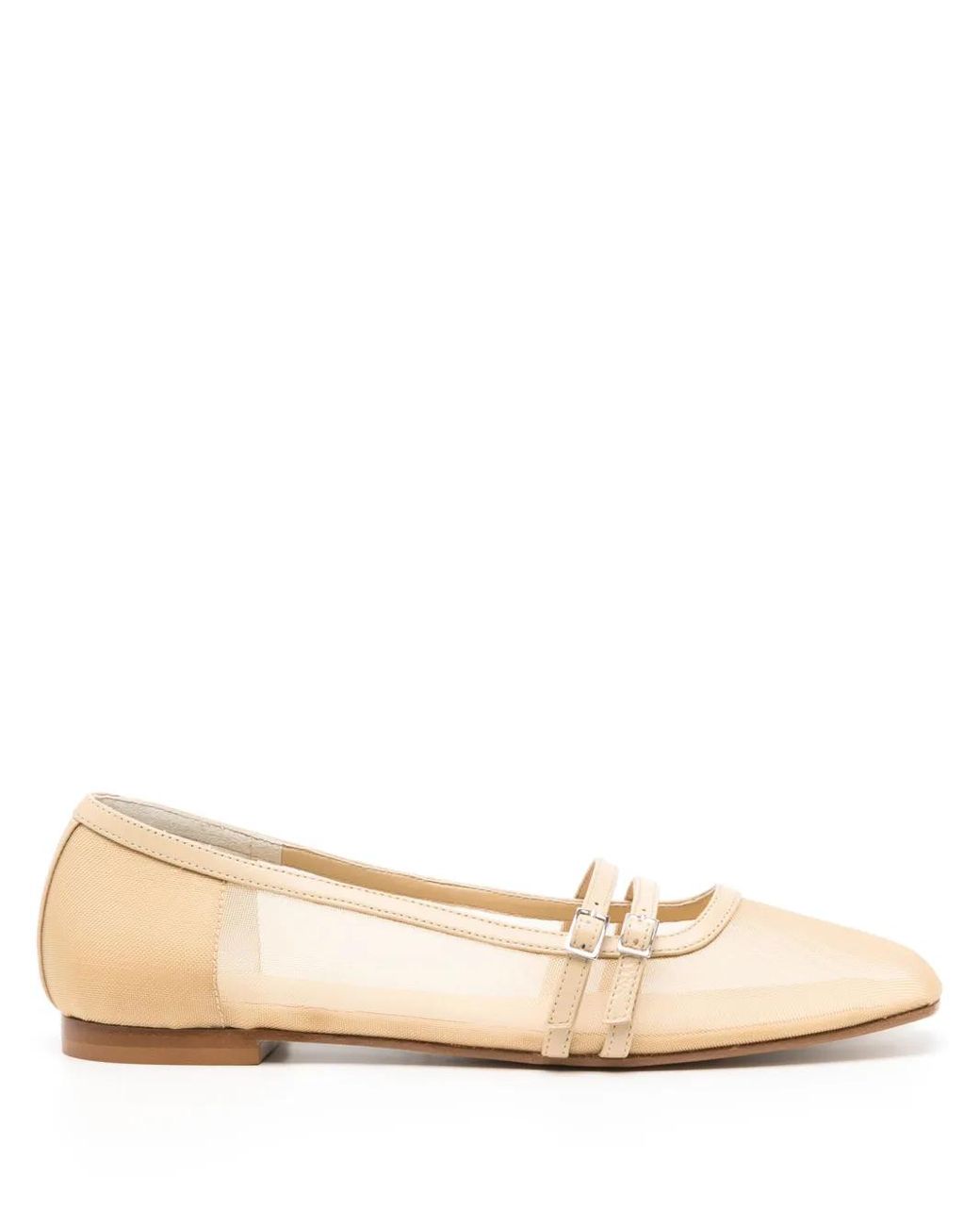 Gia Borghini Natural Felice Mesh Ballerina Shoes