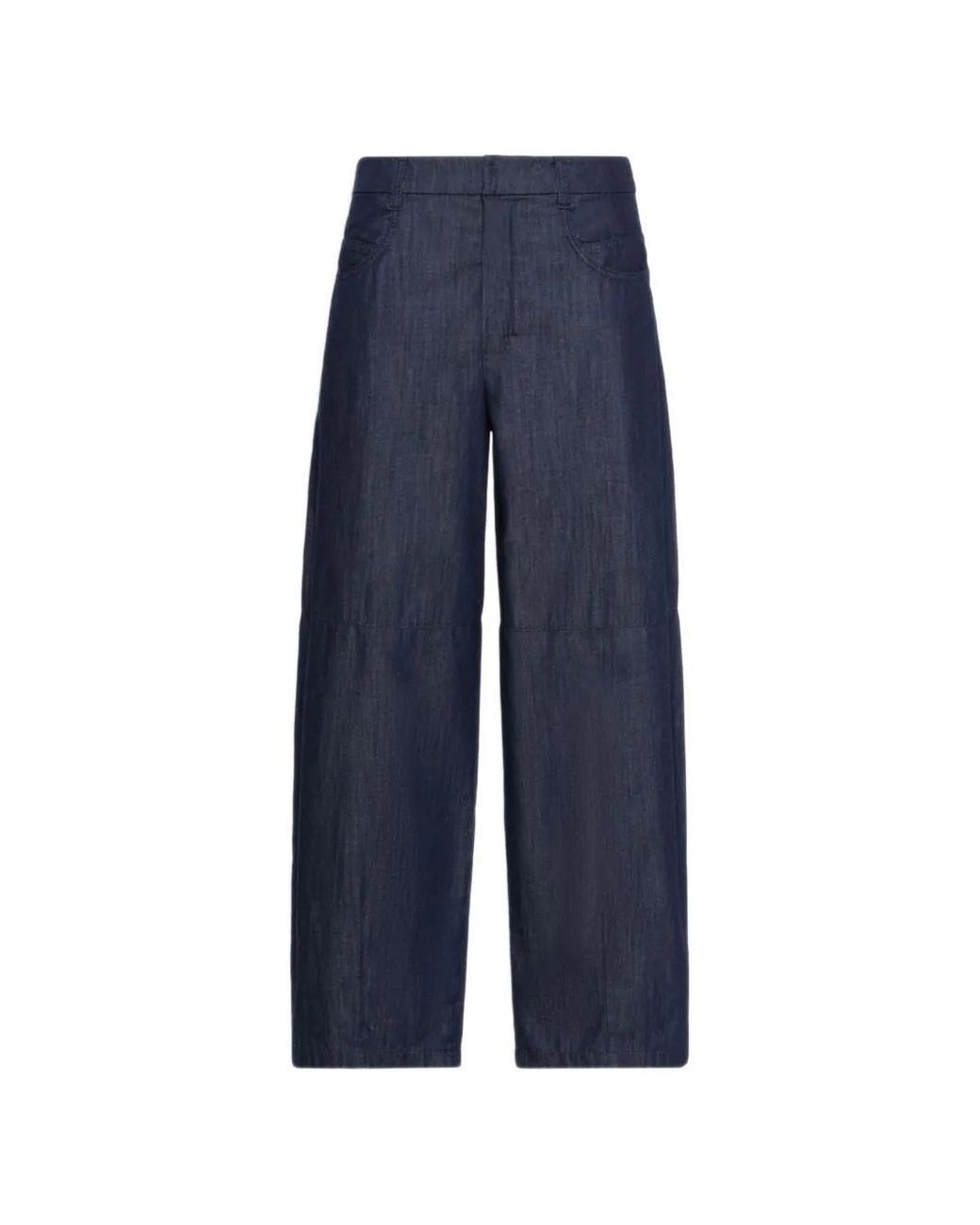 Max Mara Blue Barrel-Leg Jeans