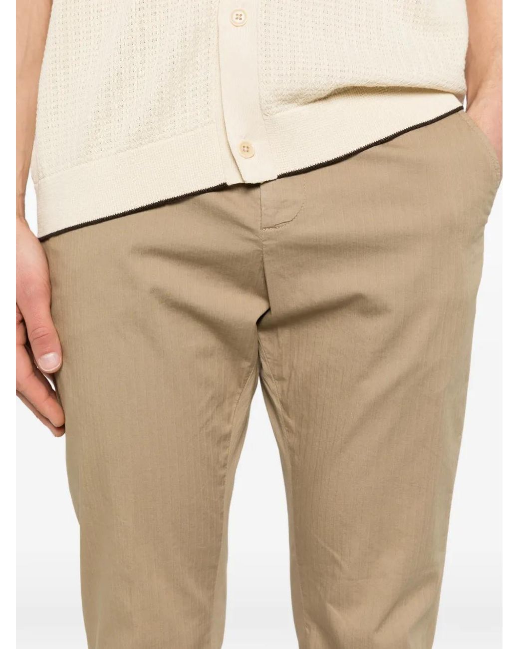 Dondup Natural Buttoned Trousers for men