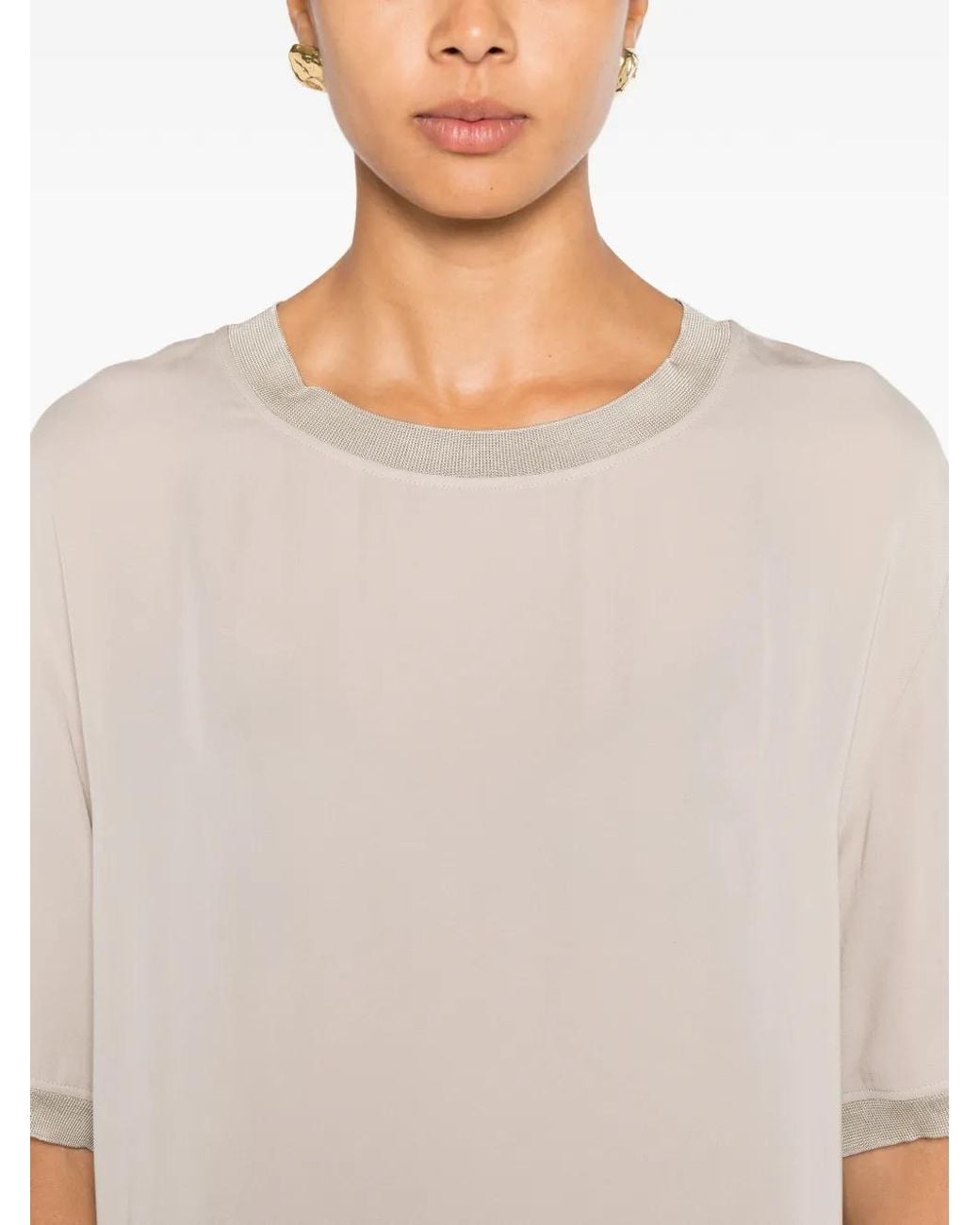 Giorgio Armani Natural Button-Up Jacket And Blouse