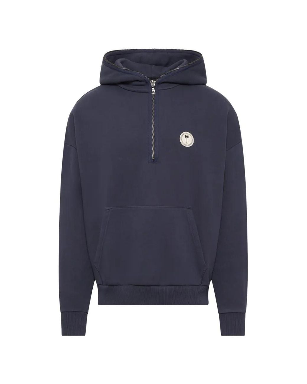 Palm Angels Blue Palm Deco Hoodie for men