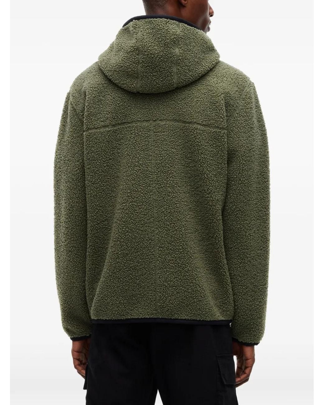 Tommy Hilfiger Green Badge Logo-Patch Hooded Jacket for men