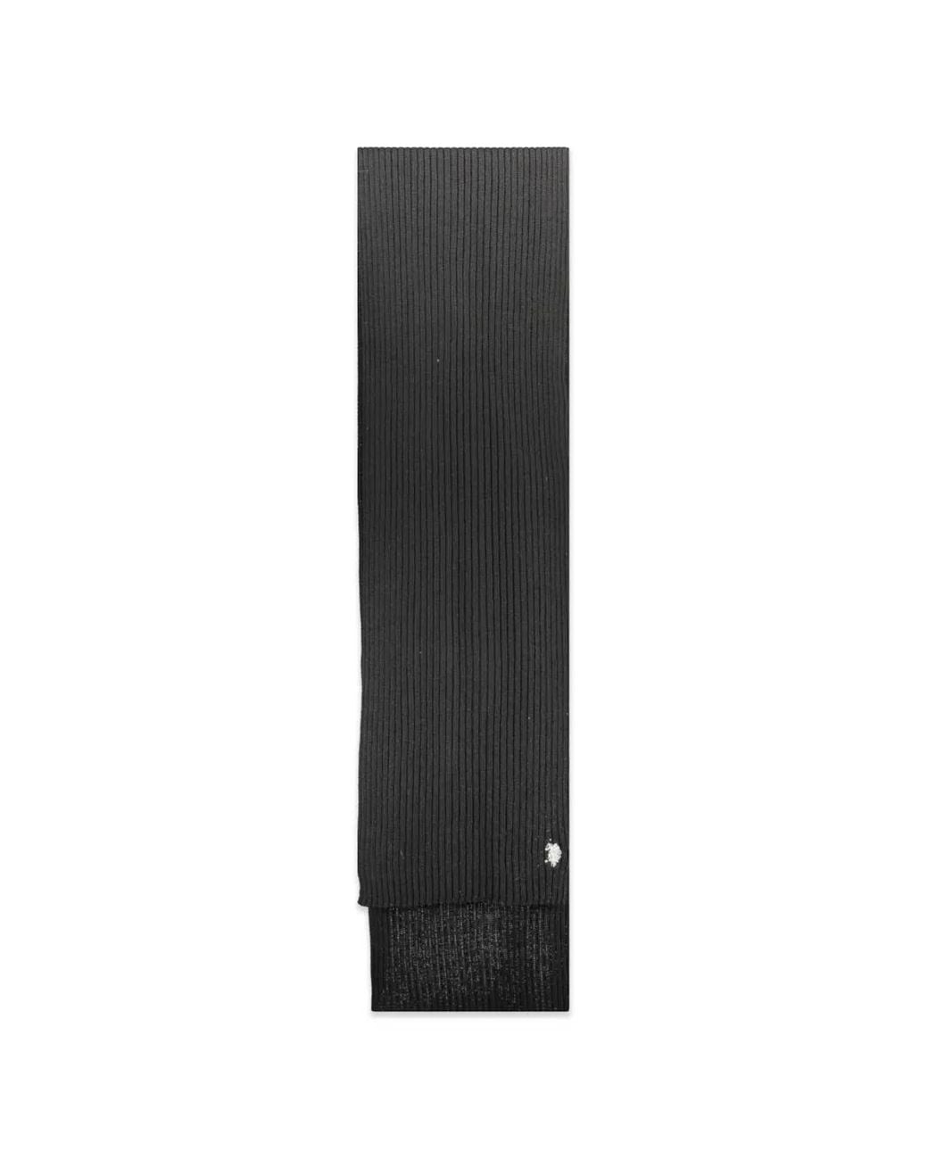 U.S. POLO ASSN. Black Ribbed-Knit Logo-Embroidered Scarf for men