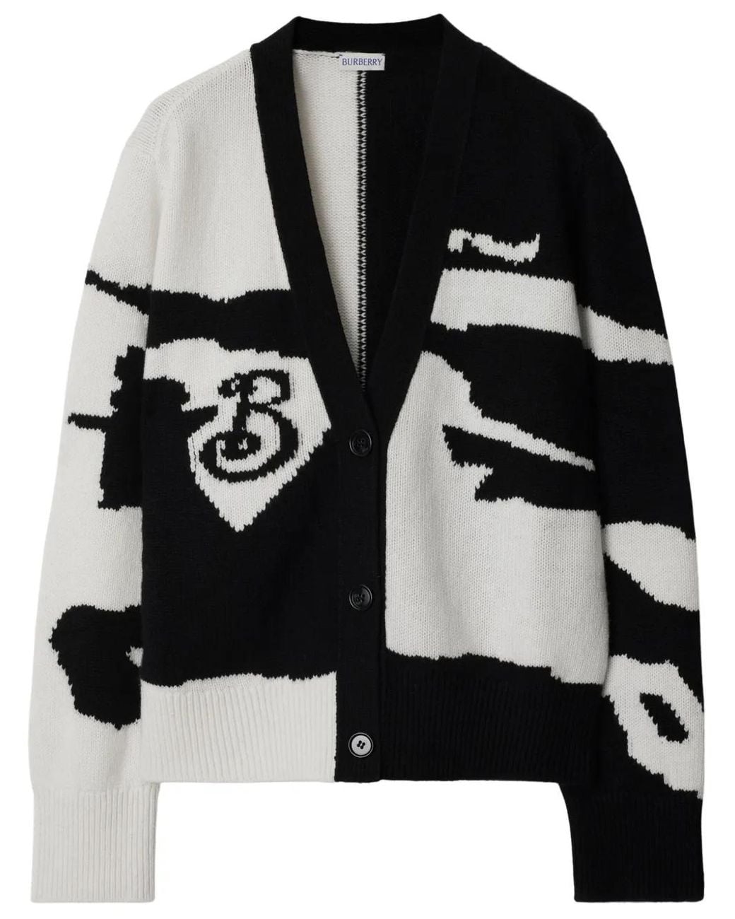 Burberry Black Cashmere Ekd Cardigan