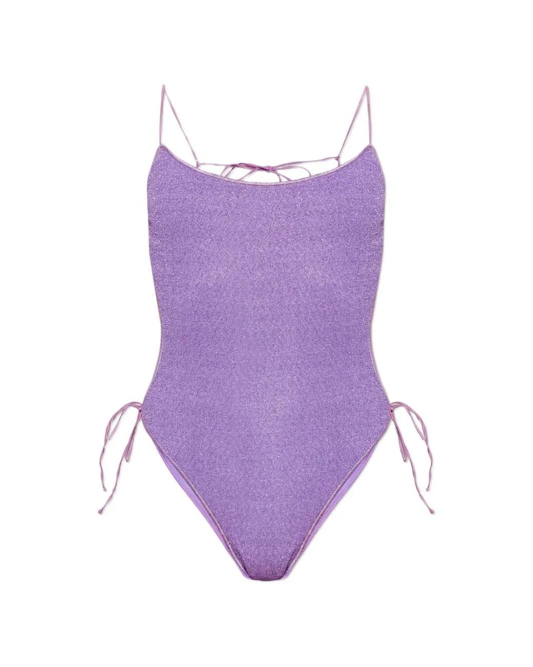 Oseree Purple Tie-Fastening Swimsuit