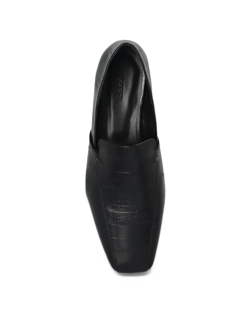 Yuzefi Black Sahra Eel-Effect Leather Loafers