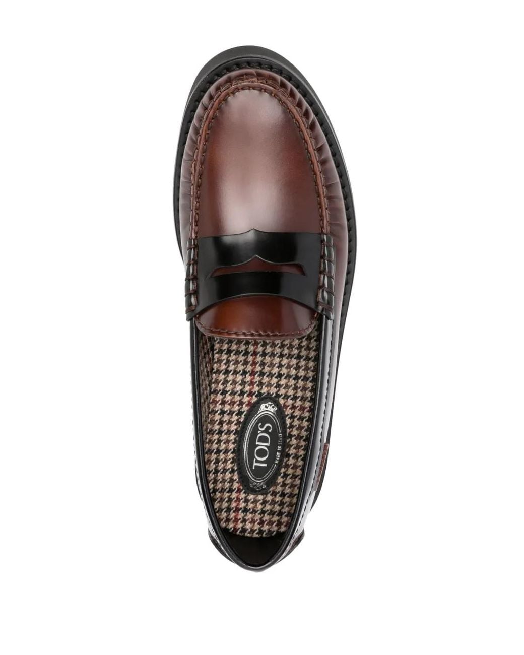 Tod's Brown Two-Tone Leather Loafers