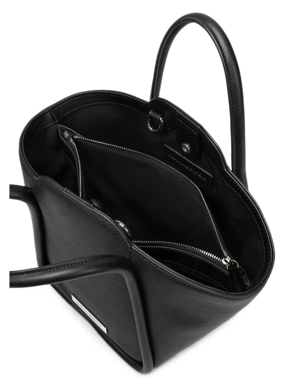 Karl Lagerfeld Black Ikon Pebble Small Tote Bag
