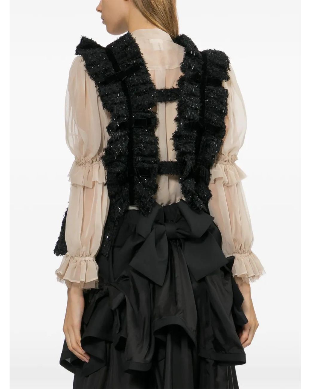 Noir Kei Ninomiya Black Ruffled Vest