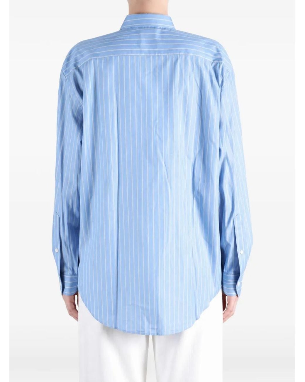 Camicia A Righe di Auralee in Blue