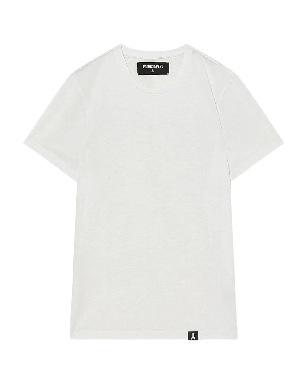 Patrizia Pepe White Crew-Neck T-Shirt for men