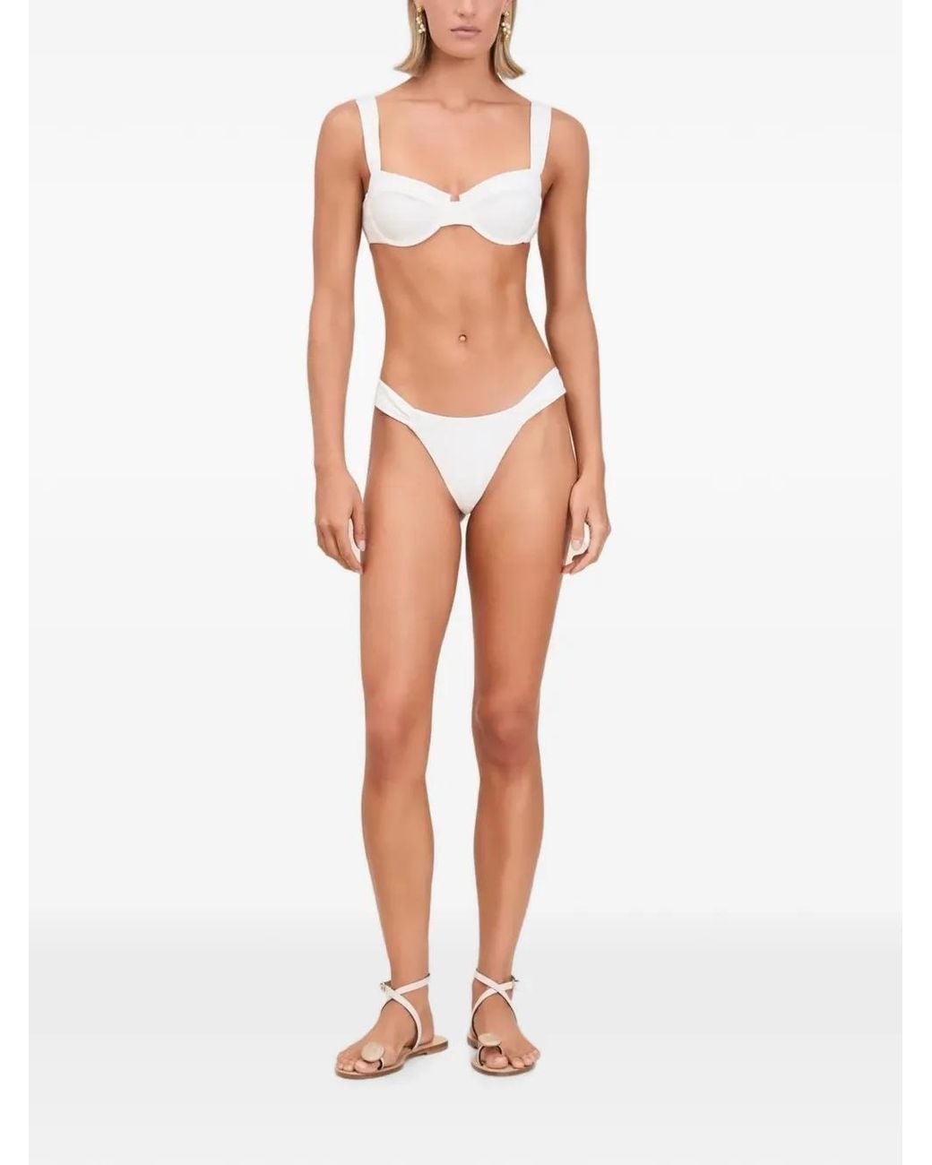 Devon Windsor White Josephine Tie-Back Bikini Top