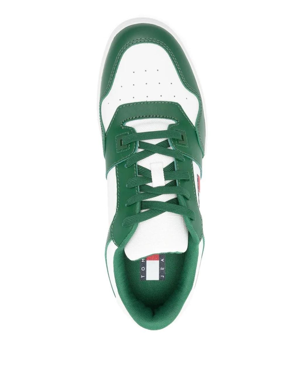 Tommy Hilfiger Green Retro Basket Sneakers for men