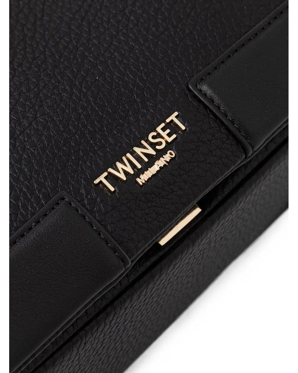 Twinset Black Logo-Lettering Cross Body Bag
