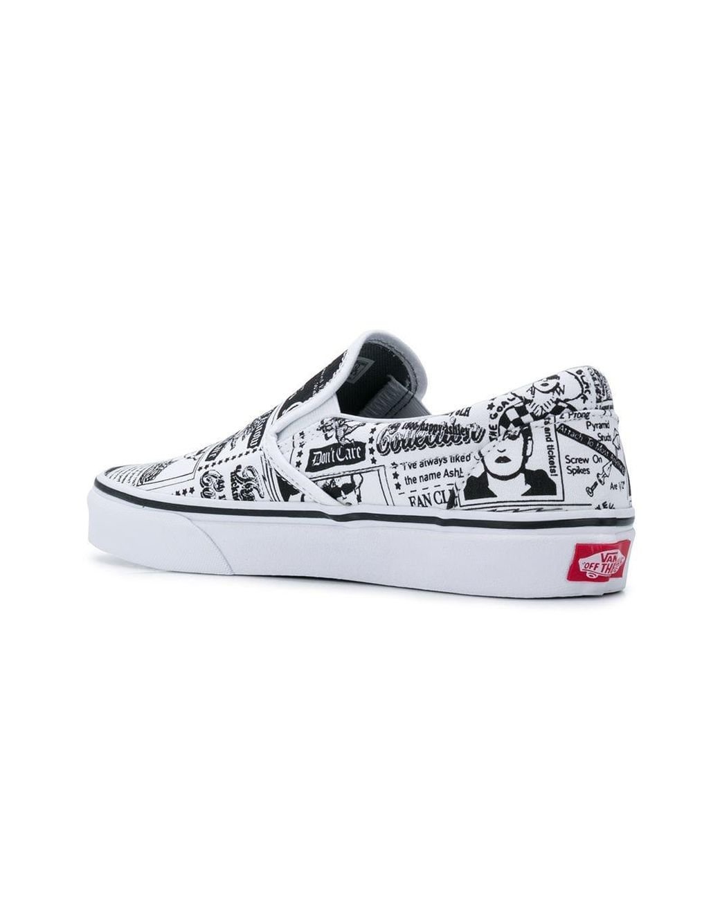 Vans Newspaper Print Slip-on Sneakers in | Lyst