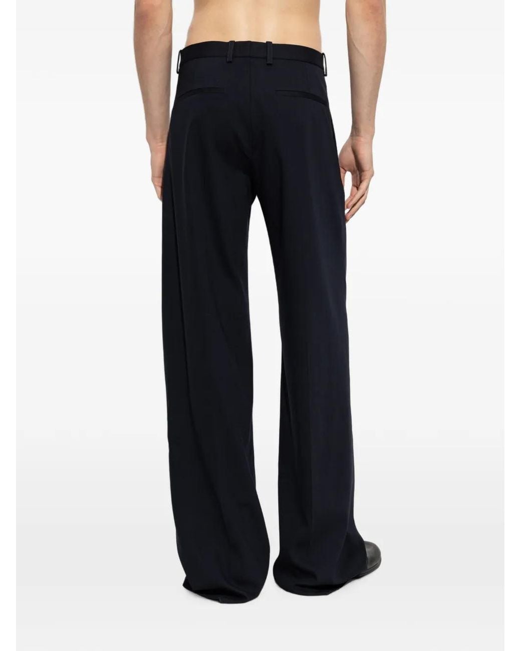 Jil Sander Blue Pressed-Crease Tailored Trousers for men