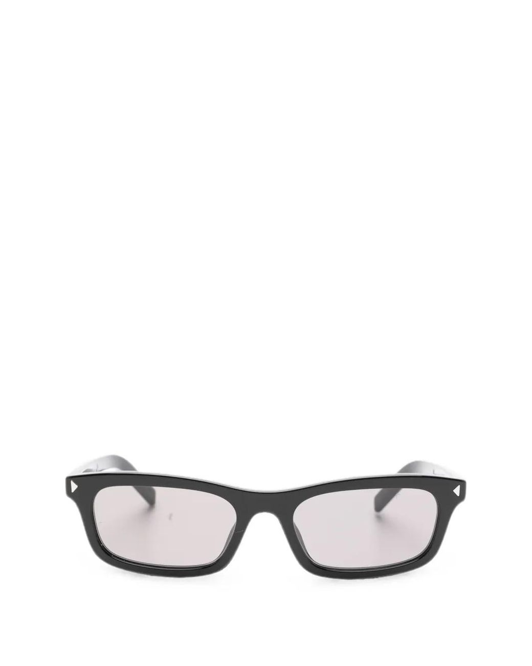 Prada White Rectangle-Frame Sunglasses