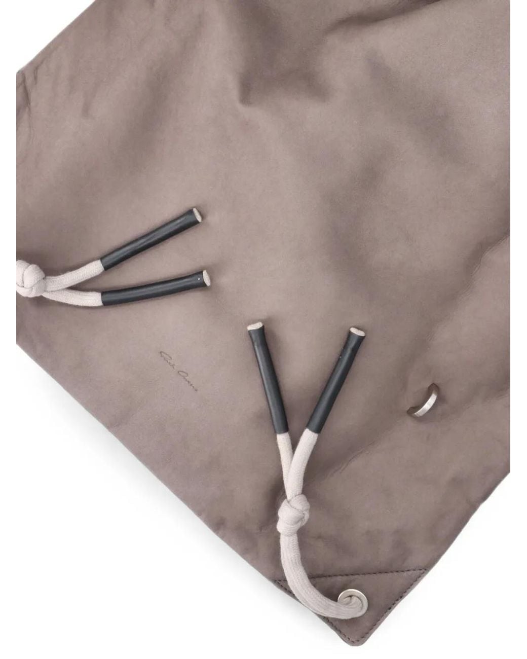 Rick Owens Gray Sac À Dos À Lien De Resserrage
