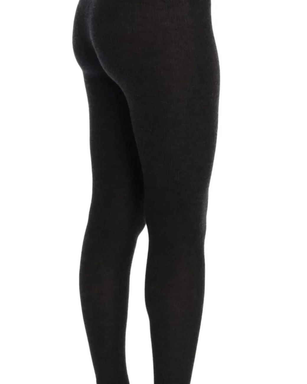 Dolce & Gabbana Black Ribbed-Knit Leggings