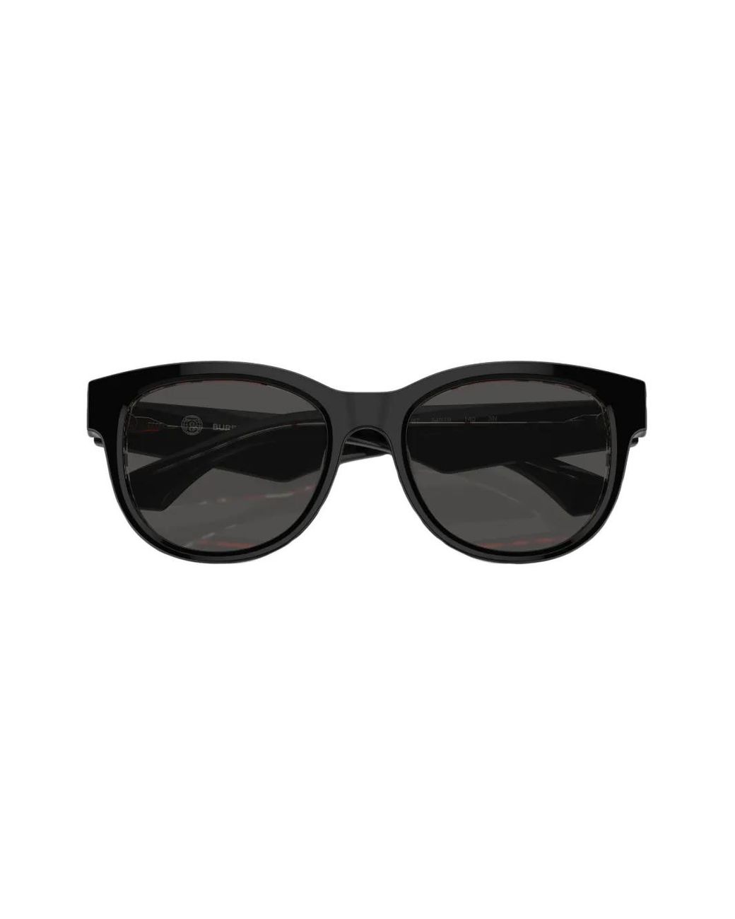 Burberry Black Vintage Check Cat-Eye Sunglasses