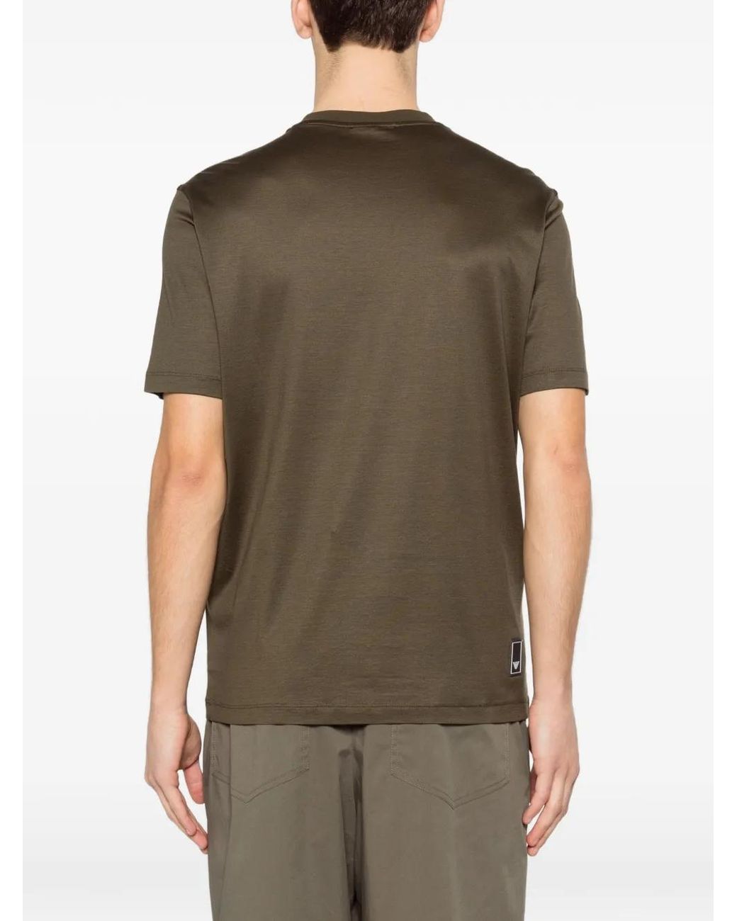 Emporio Armani Green T-Shirt À Détail De Logo for men