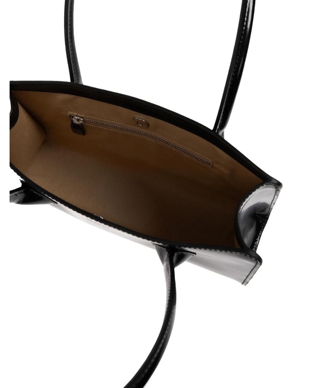 LIE STUDIO Black The Lou Patent Leather Bag