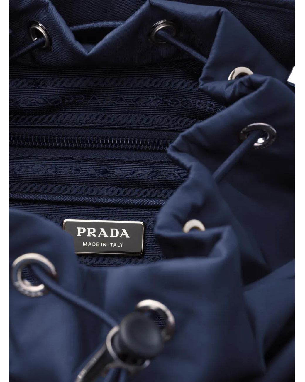 Prada Blue Rucksack Aus Re-Nylon