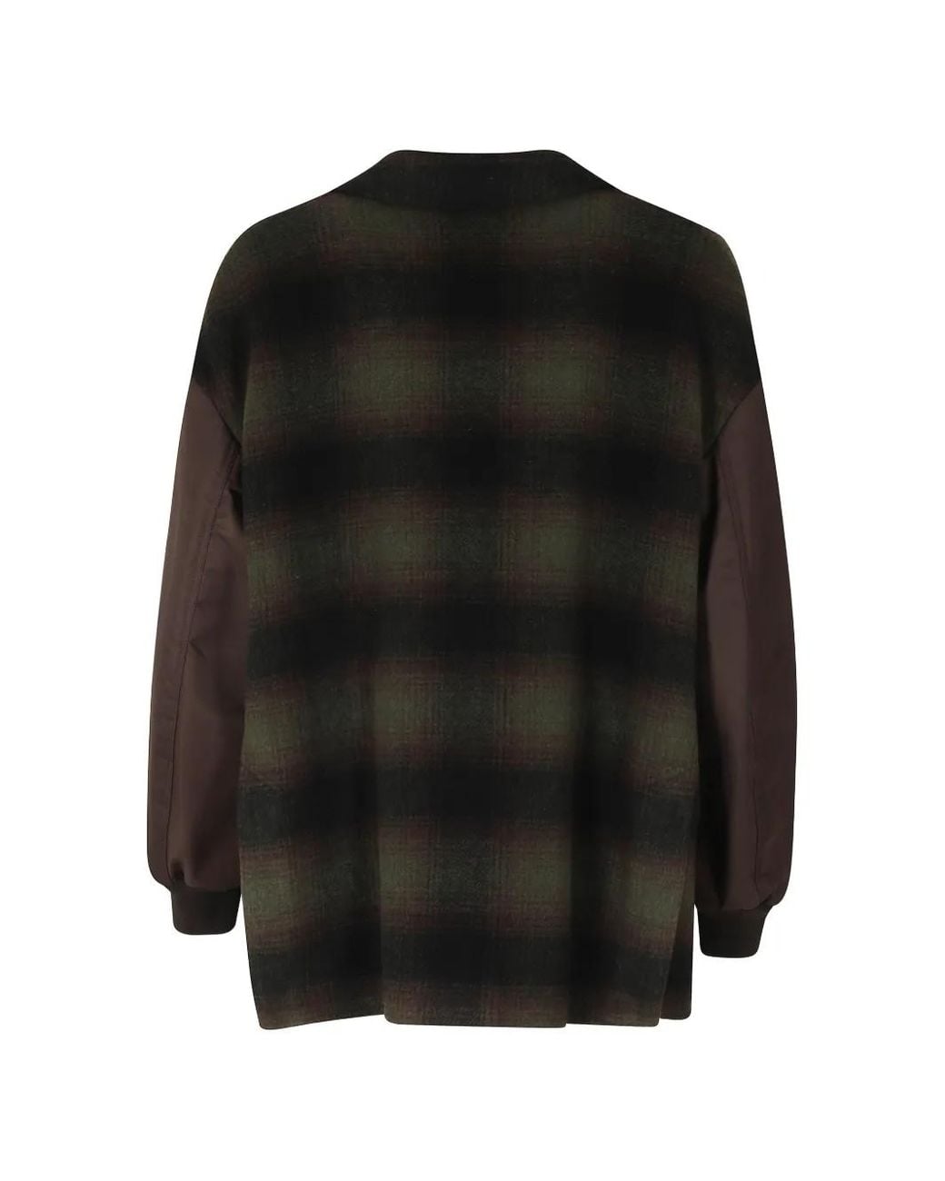 Bazar Deluxe Black Check-Pattern Panelled Jacket