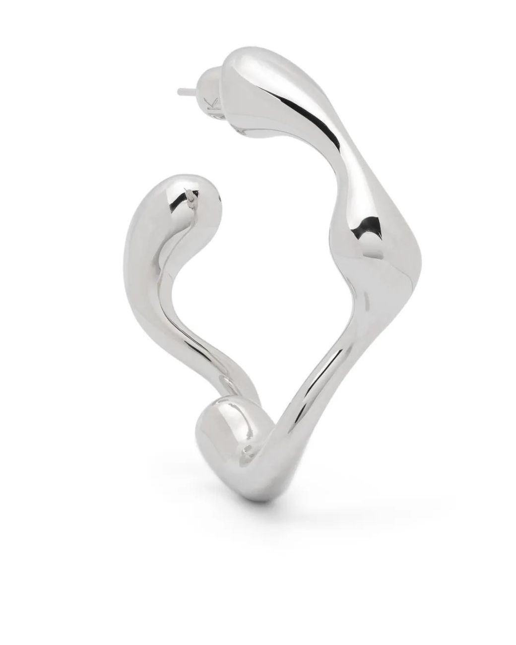 Maria Black White Large Splash Single Earring