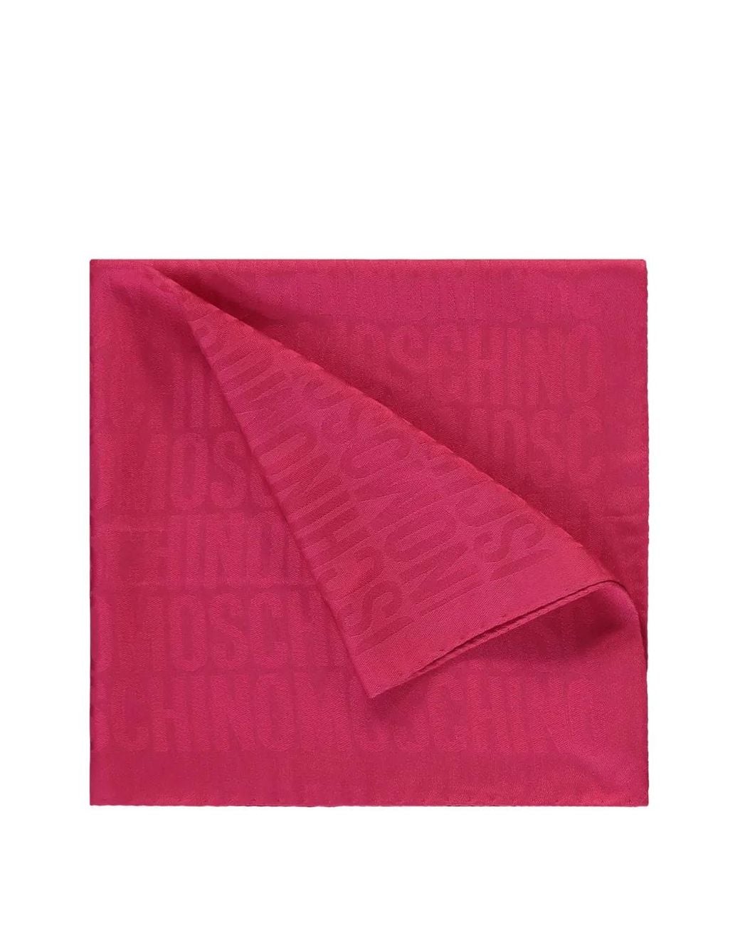 Moschino Pink Foulard En Soie À Logo En Jacquard