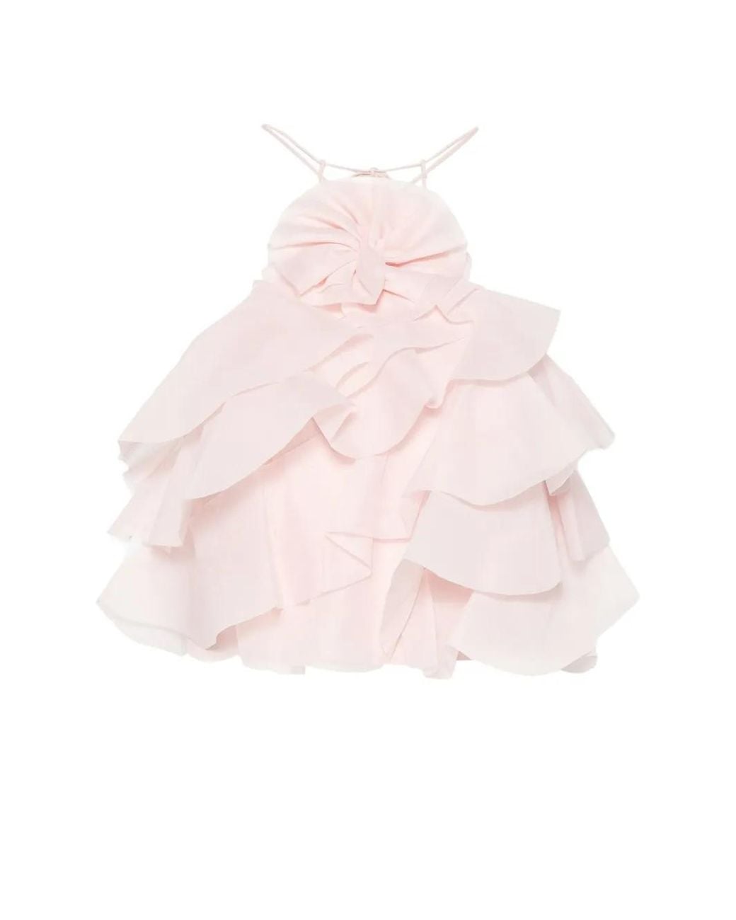 Aje. Pink Villa Ruffled Floral-Appliqué Top