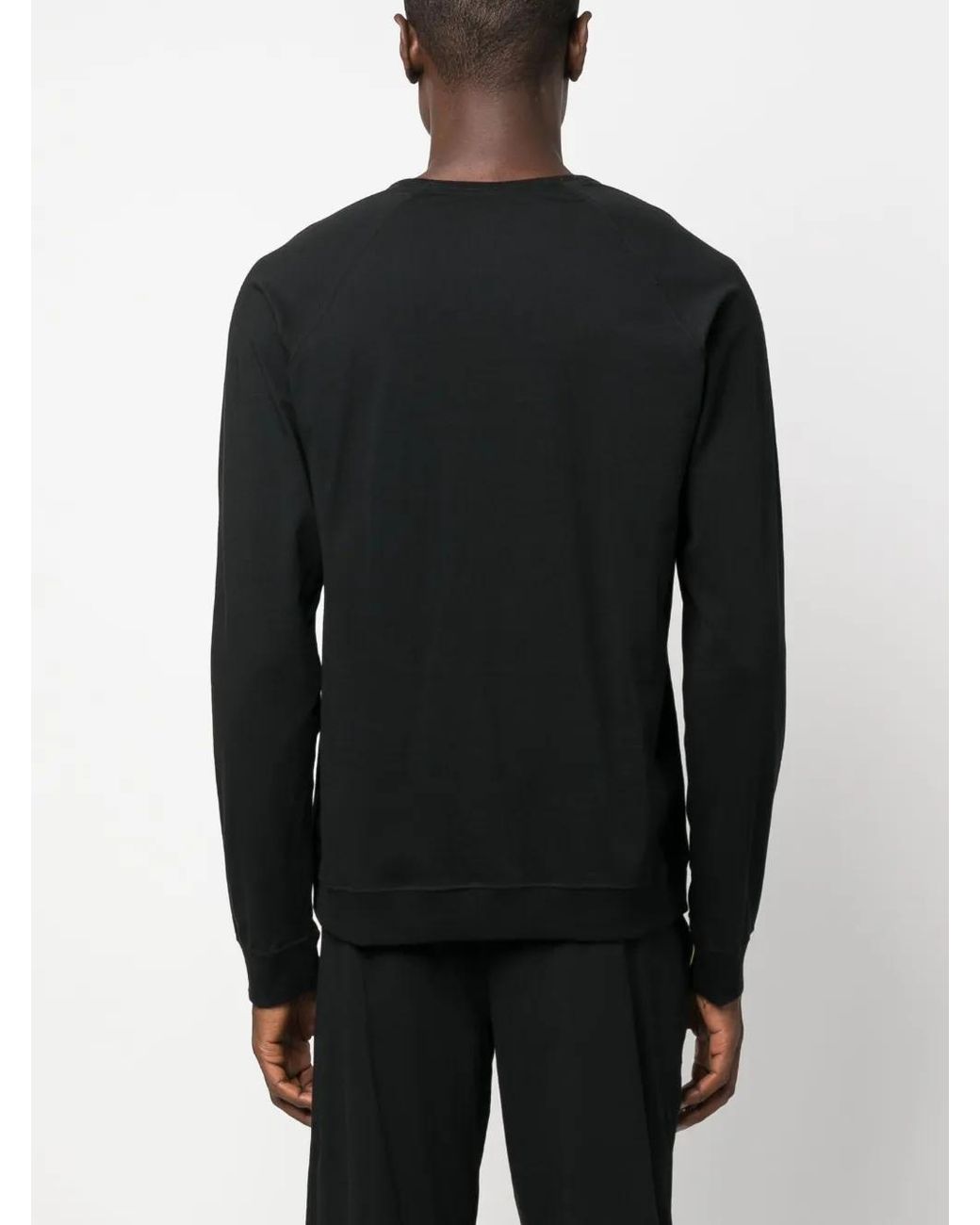 Paul Smith Black Logo-Patch Cotton Sweatshirt for men
