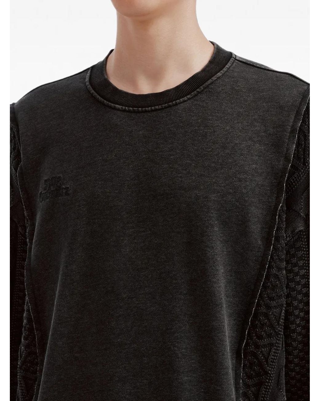 FIVE CM Black Sweat En Maille Torsadée for men