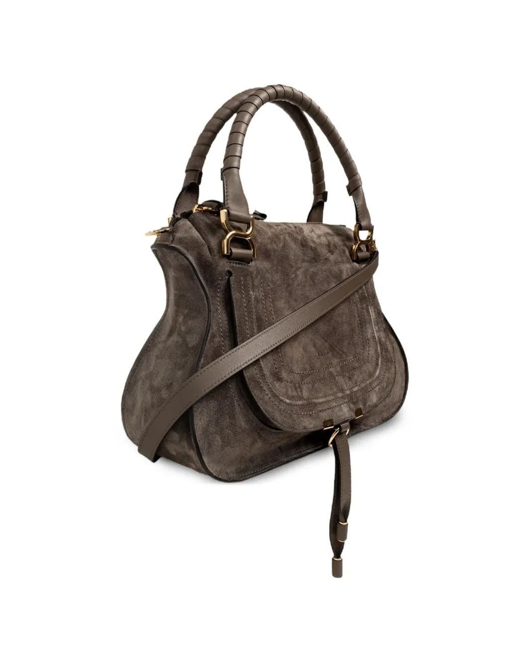 Chloé Brown Marcie M Suede Tote Bag
