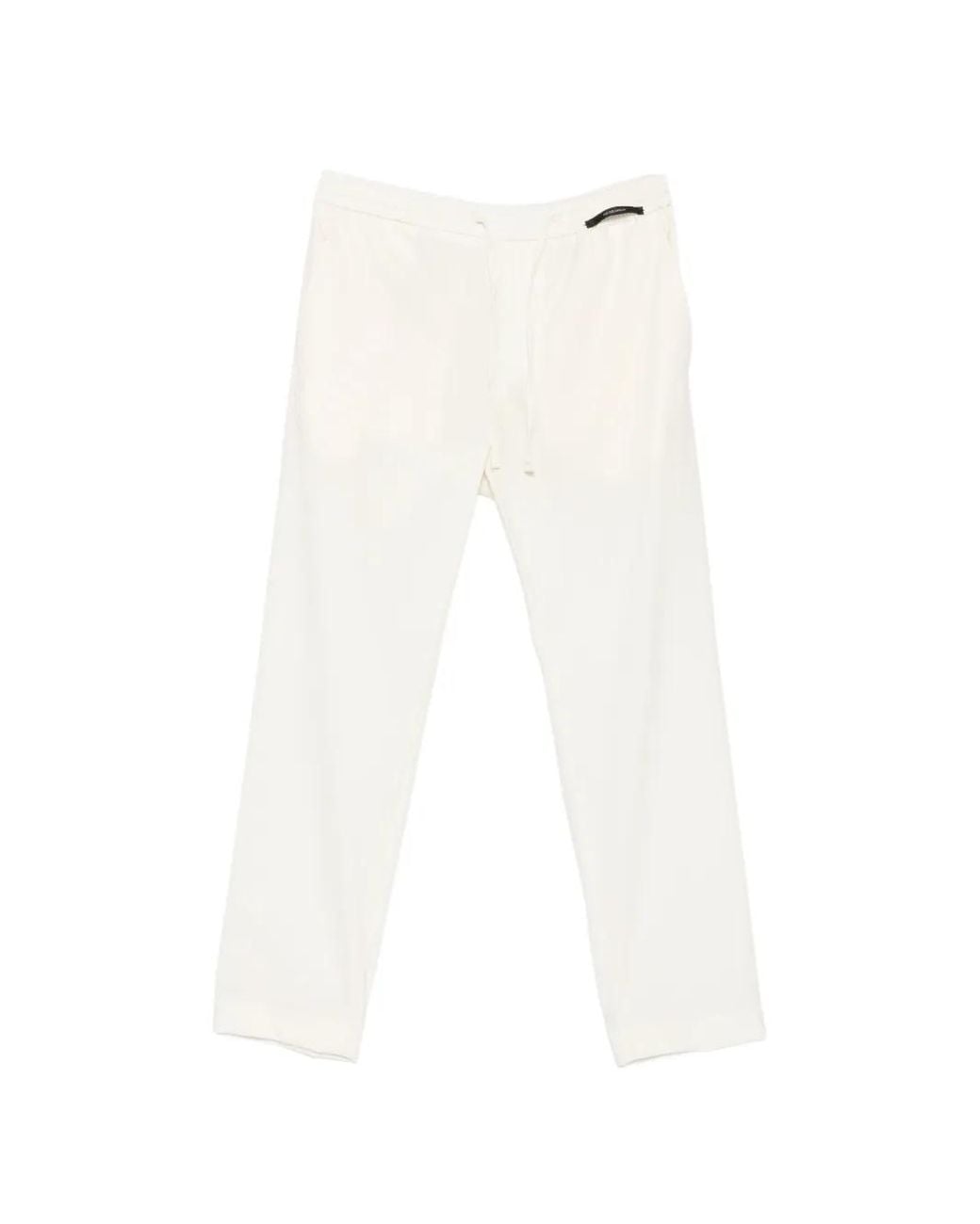 Michael Coal White Mc Adam Drawstring-Waistband Trousers for men