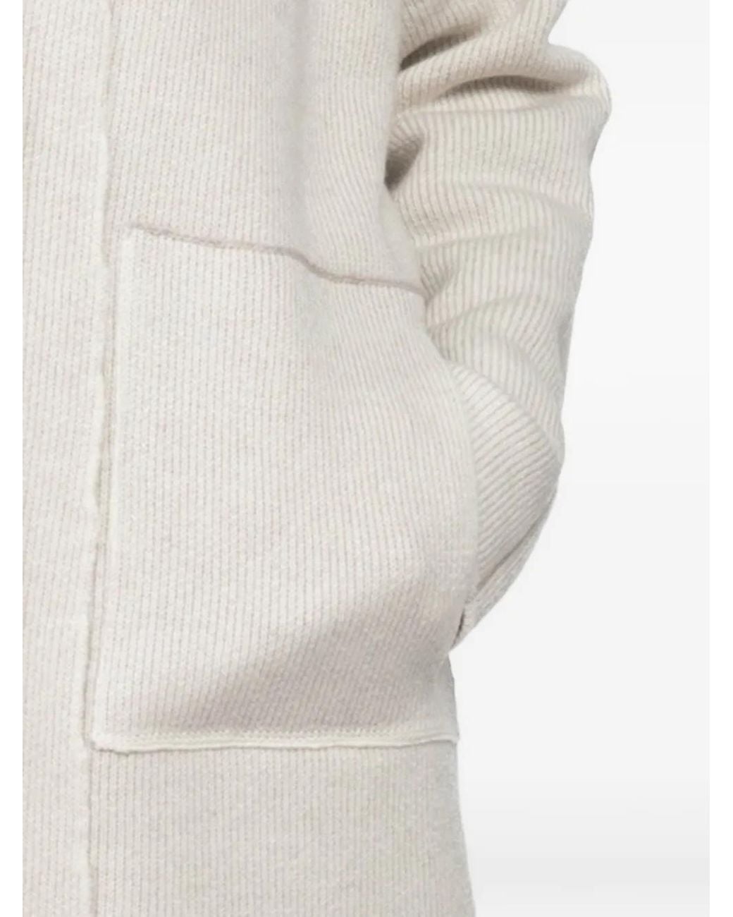 Oyuna White Buttoned Pocket Coat