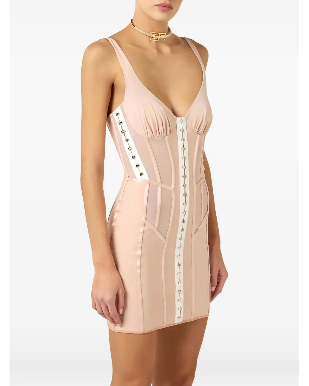 Elisabetta Franchi White Bustier Dress