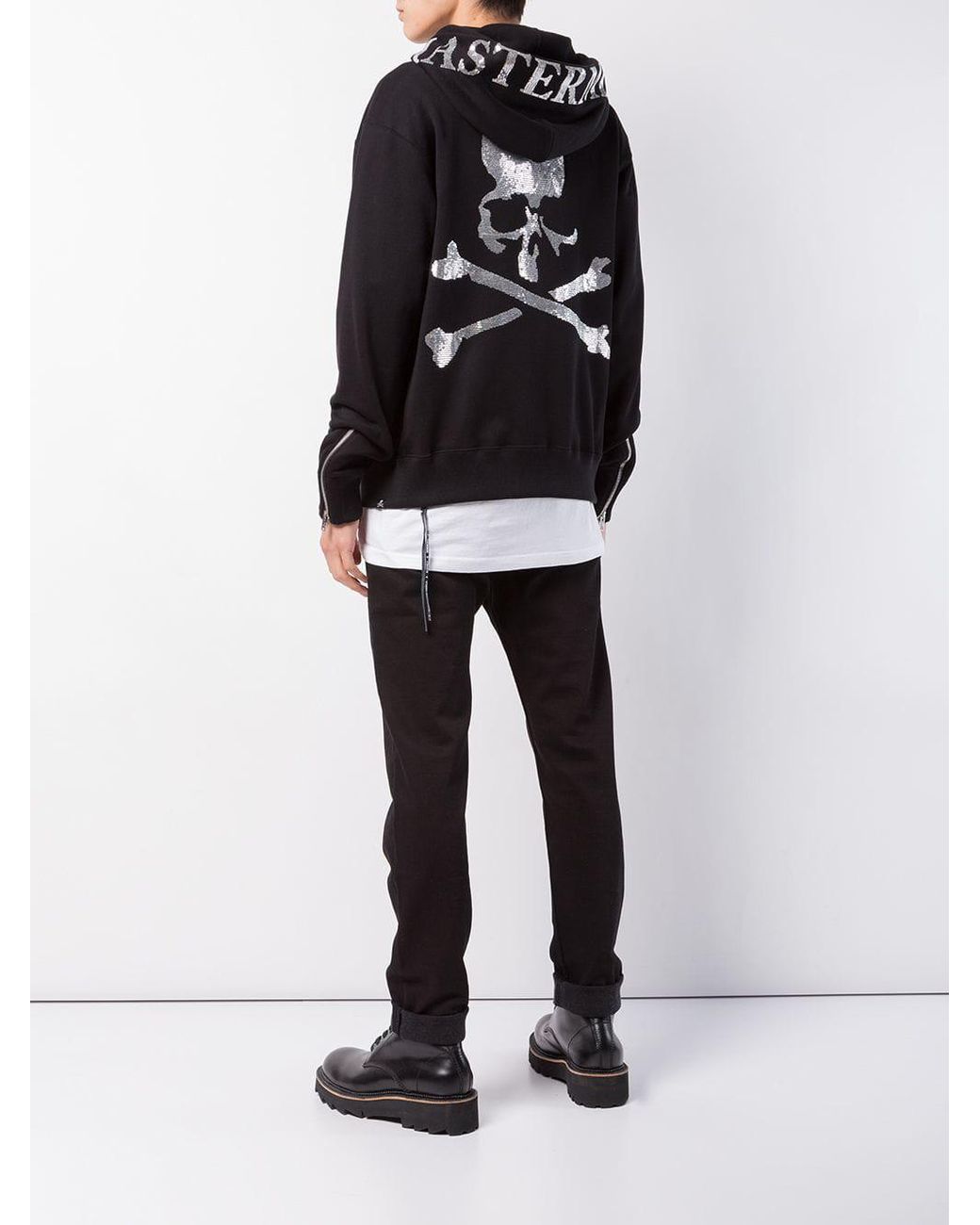skull rhinestone hoodie