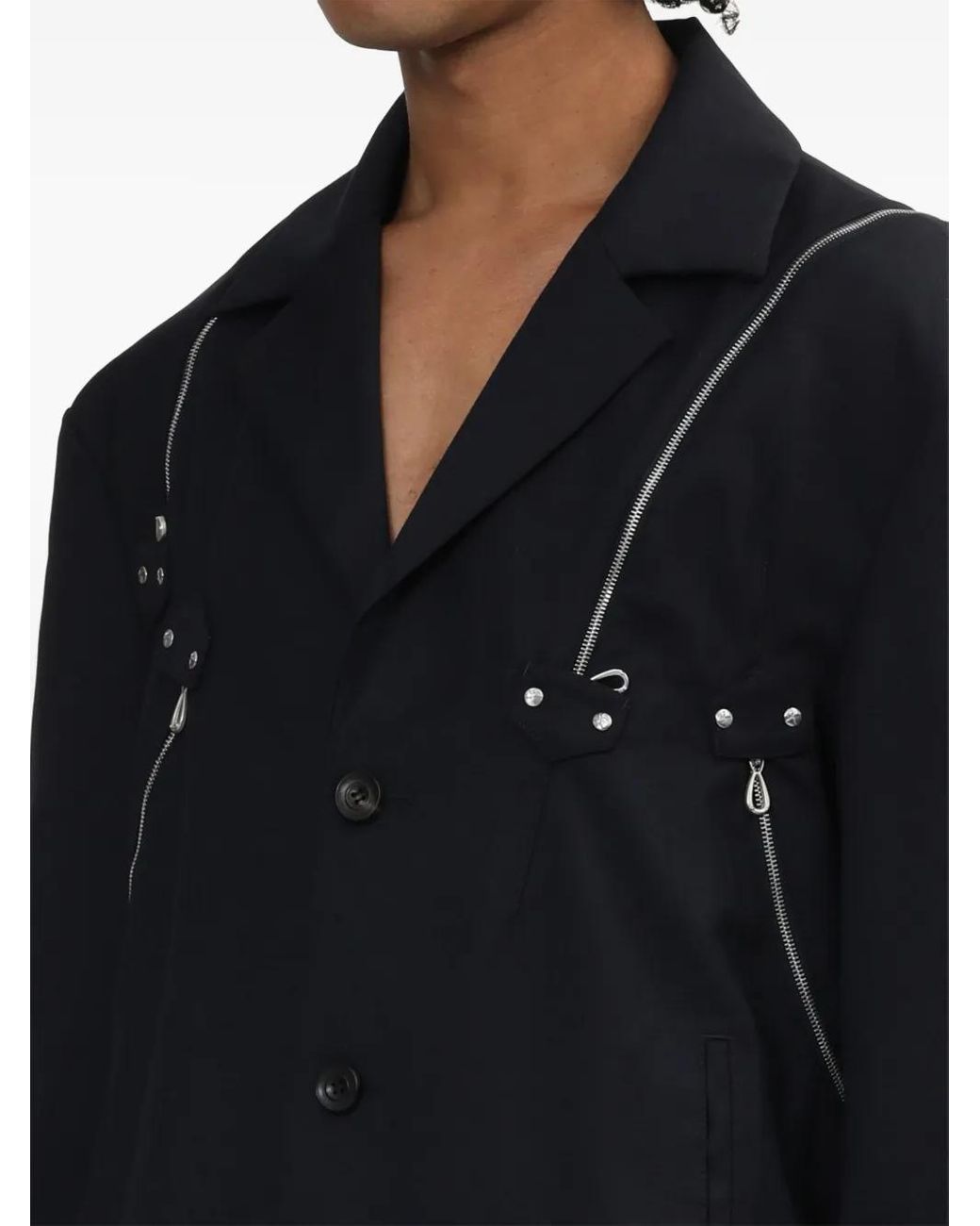Kiko Kostadinov Black Knox Coat for men
