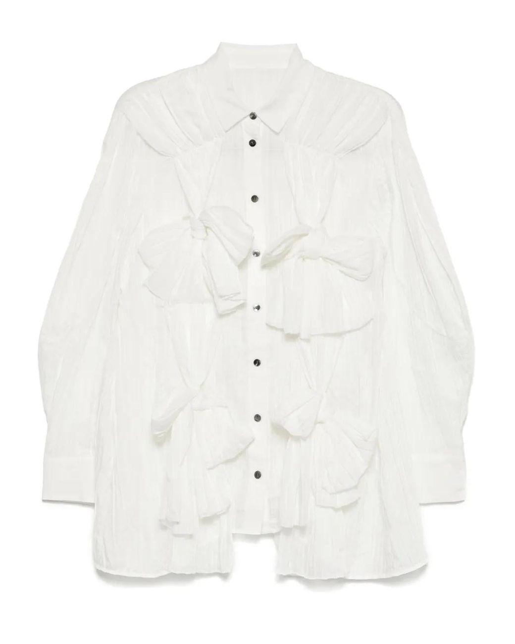 ENFOLD CIRCLE SHIRRING SHIRT ホワイト 300IS230-2371_WHT_1_s.jpg