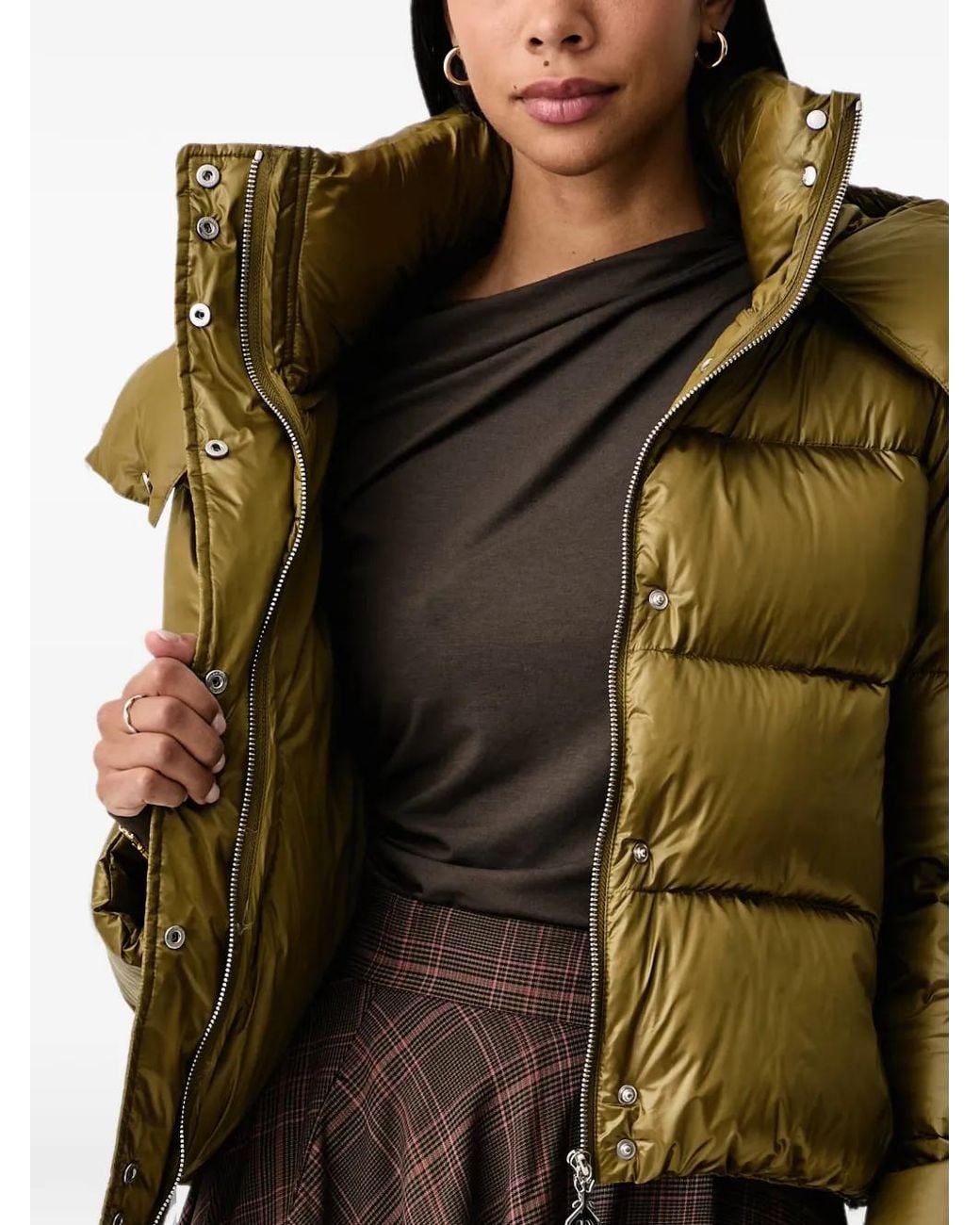 Patrizia Pepe Green Hooded Padded Jacket