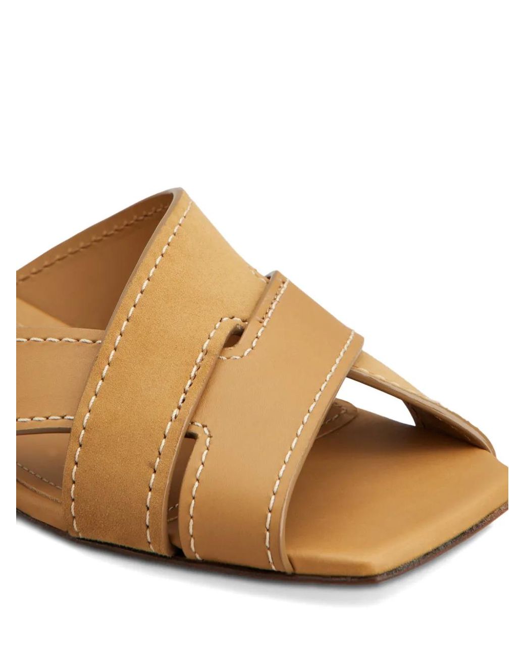 Tod's Brown Leather Flat Sandals