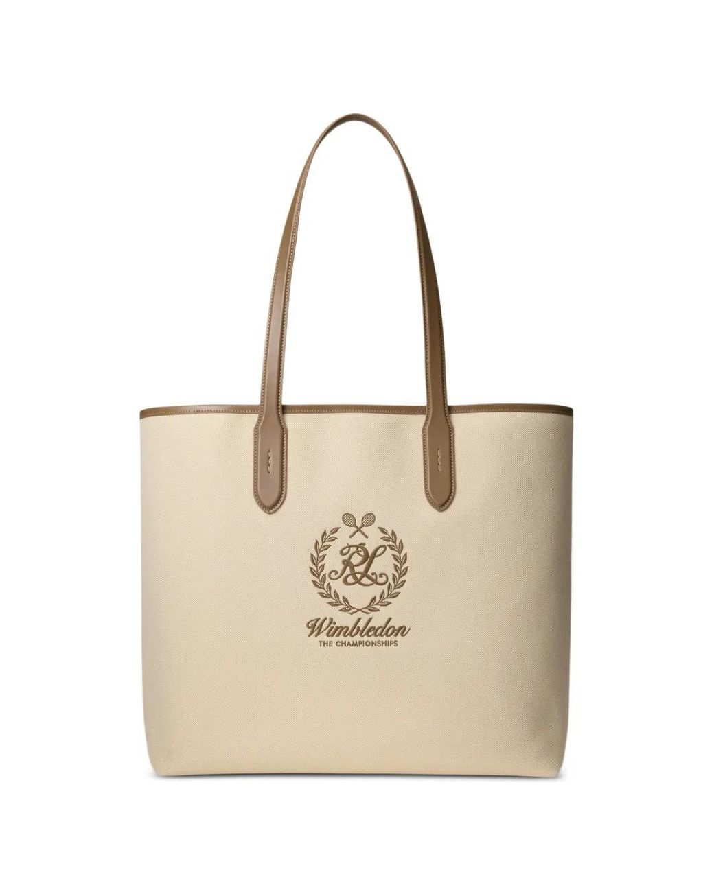 Ralph Lauren Natural Wimbledon Logo-Embroidered Tote Bag for men