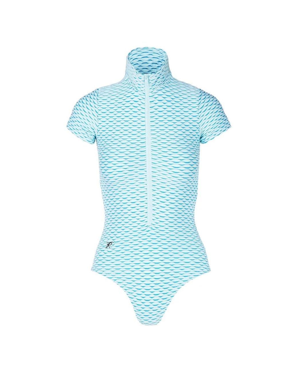 Tessitura Body Couture Blue 3D-Effect Bodysuit