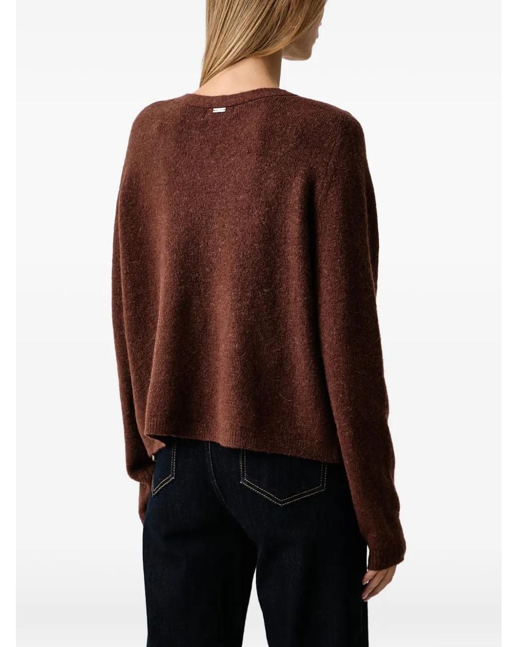 Fracomina Black Button-Fastening V-Neck Cardigan